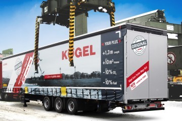 Kögel maakt 14,9 meter Mega geschikt voor spoorvervoer