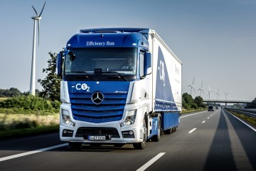 Efficiency Run van Mercedes en Krone reduceert verbruik met 20%