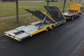 Trias autotransporter aanhangwagens voor Houterman