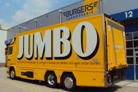 Hybride Scania met iso-opbouw voor Jumbo
