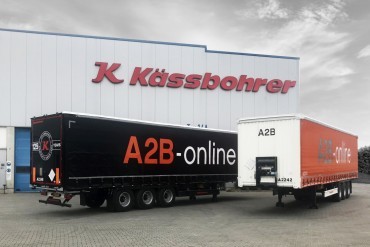 Vijftig Kässbohrer ferry schuifzeiltrailers voor A2B Online