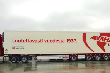Finnen testen trailer van 19 meter